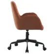 2 Fauteuils Tissu terracotta pi&eacute;tement &agrave;roulettes mont&eacute;s 