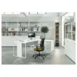 Bureau BELGRADE 160 x 80 chêne pieds blanc monté