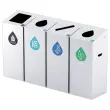 Poubelle de tri en aluminium 110L 