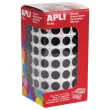 Rouleau de 5192 pastilles gommettes rondes - Ø 10,5 mm - Noir - Apli
