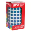 Rouleau de 5192 pastilles gommettes rondes - &Oslash; 10,5 mm - Bleu - Apli 