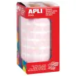 Rouleau de 5192 pastilles gommettes rondes - Ø 10,5 mm - Rose clair - Apli