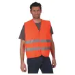Gilet de sécurité orange - 2 bandes réfléchissantes Taille 3XL