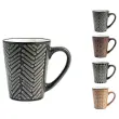 6 Mug gres ethnic assorti 30 cl 