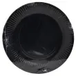 20 Assiettes en carton rondes Ø23 cm Noir- Pro Nappe