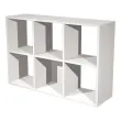 Rangement blanc 6 cases monté.