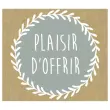 Rouleau de 500 étiquettes fantaisie "Plaisir d'Offrir" 4x3,5cm
