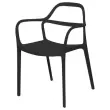 2 chaises NOVA int&eacute;rieures/ext&eacute;rieures noires 