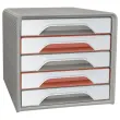 Module de classement 5 tiroirs Smoove TerraNova - Sable / Terracotta