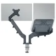 Bras double pour écran et ordinateur portable - Faible encombrement - Gris foncé - LEITZ ERGO