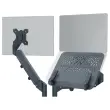 Bras double pour écran et ordinateur portable - Faible encombrement - Gris foncé - LEITZ ERGO