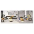 Pouf angulaire Hizia 1 place gris monté