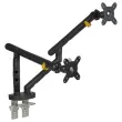 Bras porte-écran double BE Flexible Dual - Noir