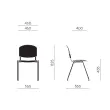 Chaise Iso plastique &ndash; Noir 