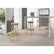 Tabouret haut tissu bleu