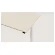 Bureau électrique Eco – 160 x 80 cm – Plateau acacia et pieds blancs – Livré monté