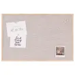 Tableau tissus gris cadre bois 40 x 60cm