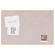 Tableau tissus gris cadre bois 60 x 90cm 