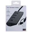 Hub 4 en 1 USB-A & USB-C 3.0 en aluminium vers 3x USB-A + 1xUSB-C