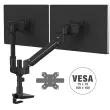 Bras porte-&eacute;cran Top Mount Tallo compact - Double - Noir - Fellowes 