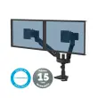 Bras porte-&eacute;cran Top Mount Tallo compact - Double - Noir - Fellowes 