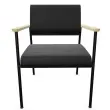 Fauteuil accueil noir 