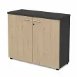Armoire basse MILAN - 90 x 46 x 85 cm - Ch&ecirc;ne 