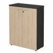 Armoire moyenne MILAN - 90 x 46 x 123 cm - Ch&ecirc;ne 