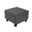 Fauteuil HIZIA - Simili cuir gris - Alba