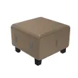 Fauteuil HIZIA - Simili cuir - Taupe - Alba