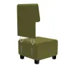 Fauteuil HIZIA - Simili cuir - Kaki - Alba