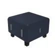 Fauteuil HIZIA - Simili cuir - Bleu fonc&eacute; - Alba 