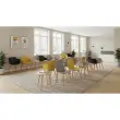 2 Fauteuils TULIPE - Coque beige et pieds bois - Livrés montés