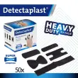 Boite de 50 pansements en tissu &eacute;lastique - 5 tailles - Noir - Detectaplast 