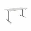Bureau assis-debout motoris&eacute; Apollo - L160 - Blanc / Aluminium 