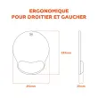 Tapis de souris avec repose-poignet - Ergonomique - Noir - Mobility Lab