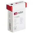 100 Fiches T pour planning - Taille 2 - Rouge - Nobo