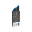 5 Cartouches d'encre PARKER Quinck pour Stylo plume - Bleu effa&ccedil;able 