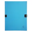 Chemise à sangle Extenclip toilée avec rabat - turquoise - EXACOMPTA