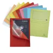 100 Pochettes coins &agrave; fen&ecirc;tre cristal - Assortiment pastel - EXACOMPTA 