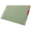 jeu d'intercalaires multicolores carte 180G - A4 - 6 onglets neutres
