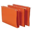 25 Dossiers suspendus pour tiroirs kraft recyclé - Fond 30 mm - Orange