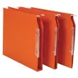 25 Dossiers suspendus pour armoires - kraft recycl&eacute; - Fond 30 mm - Orange 