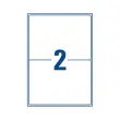 200 planches de 2 étiquettes blanches haute cadence spécial copieurs - AVERY