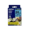 Ruban pour titreuse BROTHER TZ 24mm - noir/bleu - TZ551