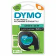 Ruban plastique Letratag - 12 mm - Texte noir sur fond vert