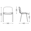 Chaise confort Iso non feu - Rouge