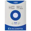 100 Fiches bristol A4 unies - EXACOMPTA