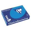 Ramette de 250 feuilles de papier Troph&eacute;e couleur vive - A4 - 160 g - Bleu Turquoise - Clairefontaine 
