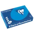 Ramette de 250 feuilles de papier Troph&eacute;e couleur vive - A4 - 160 g - Bleu Turquoise - Clairefontaine 